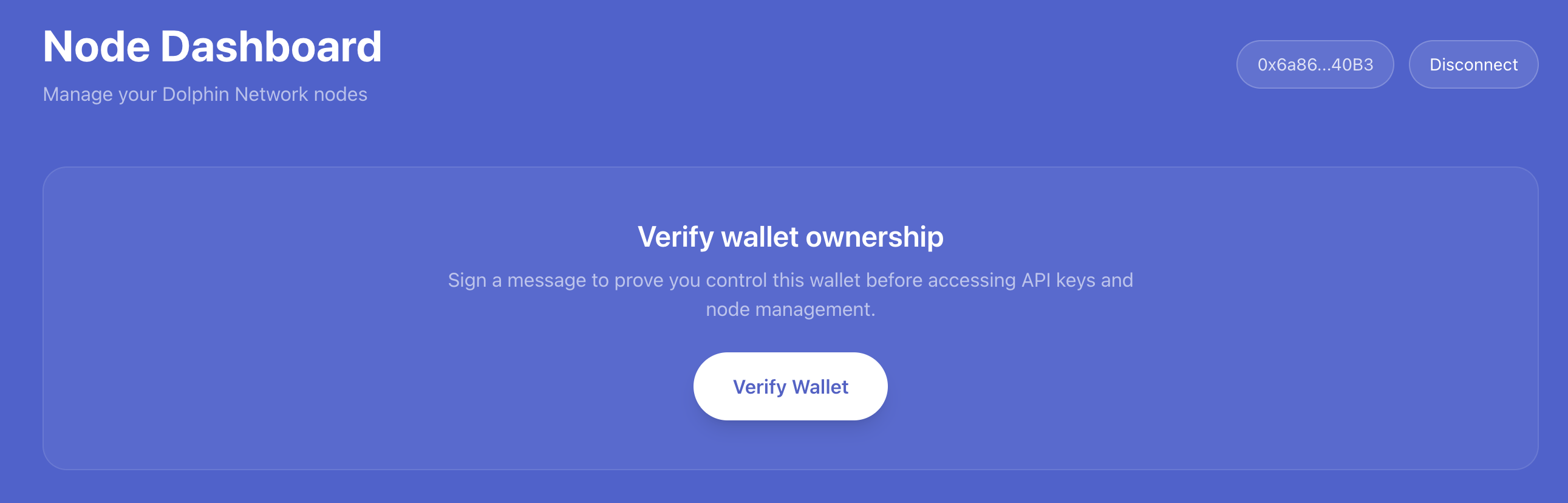 Authenticate with wallet on the Dolphin app