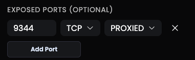 Forward port 9344 in the Targon config